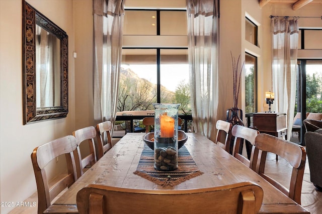 view of dining area