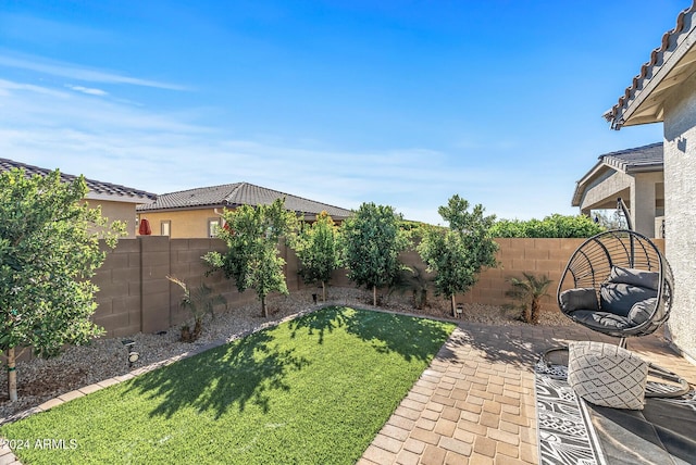 view of yard with a patio