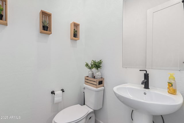 bathroom featuring toilet and sink