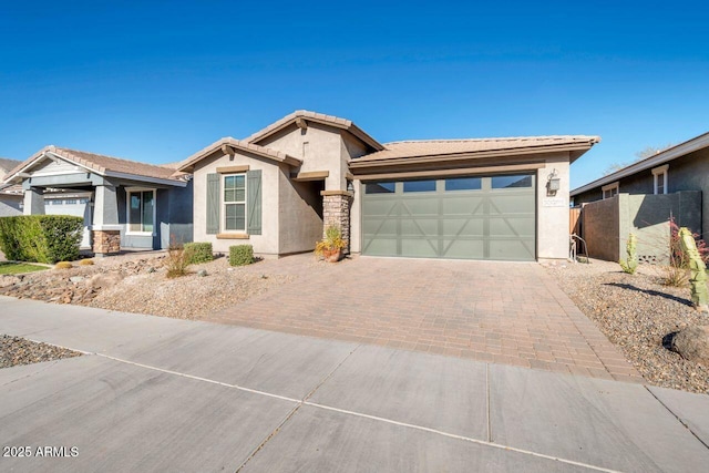 view of front of house featuring a garage