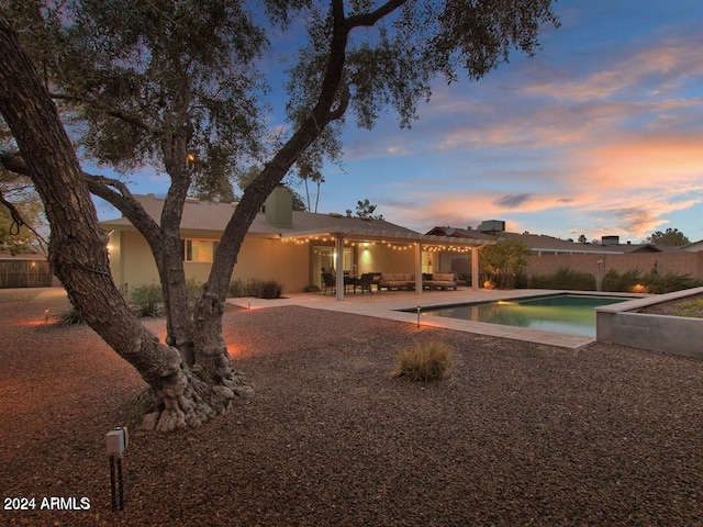 exterior space with a patio area and an outdoor hangout area