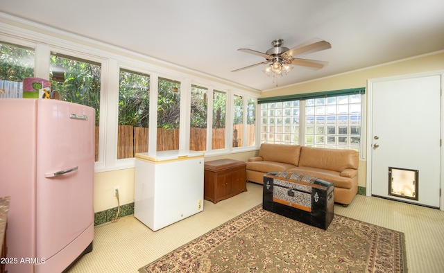 1441 E Hubbell St, Phoenix, AZ 85006 - sunroom / solarium featuring carpet flooring and ornamental molding
