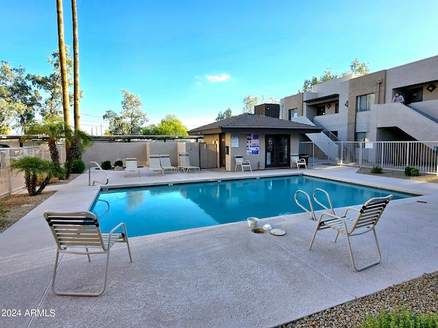 view of pool with a patio