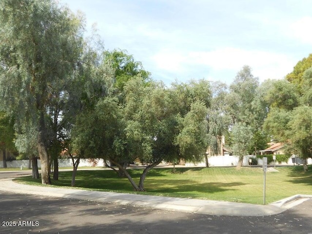 surrounding community with a yard