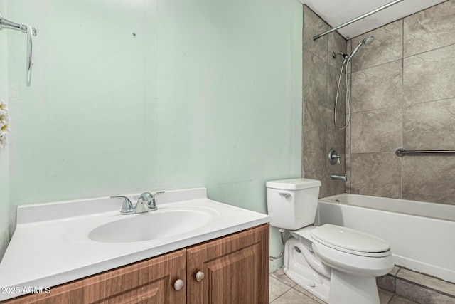 421 S 113th Way, Mesa, AZ 85208 - bathroom with toilet, shower / bath combination, tile patterned flooring, and vanity