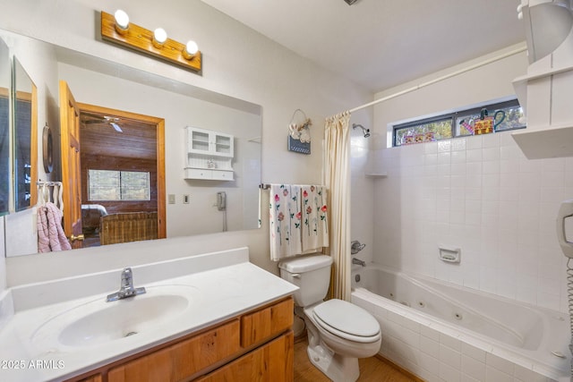2288 Richenbacher Cir, Overgaard, AZ 85933 - full bath featuring toilet, a combined bath / shower with jetted tub, and vanity