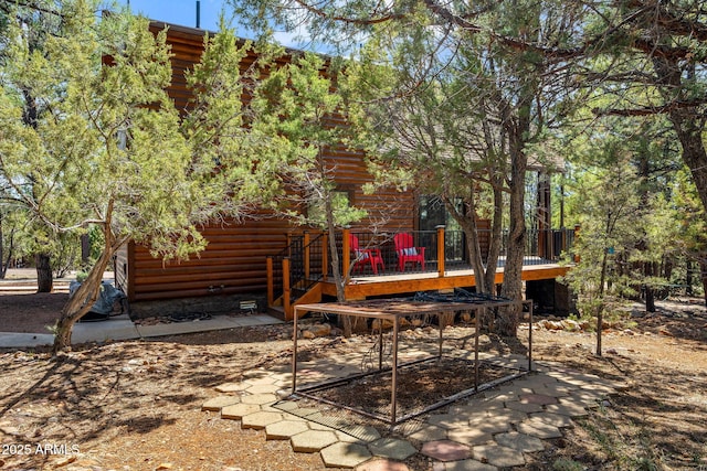2288 Richenbacher Cir, Overgaard, AZ 85933 - view of yard with a wooden deck