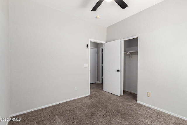 1102 N 5th St, Buckeye, AZ 85326 - unfurnished bedroom with carpet flooring, a closet, and ceiling fan