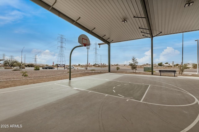 view of sport court featuring community basketball court