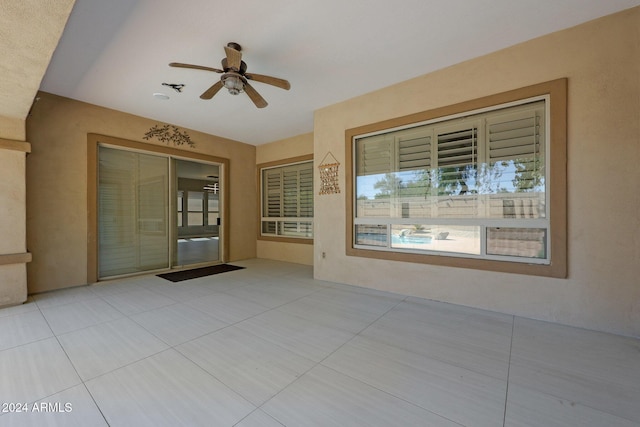 view of patio / terrace with ceiling fan