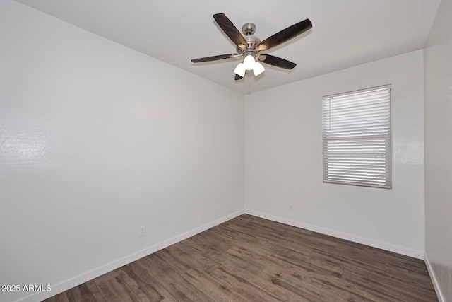 29932 N Paloverde Dr, Florence, AZ 85132 - unfurnished room featuring a ceiling fan, baseboards, and wood finished floors