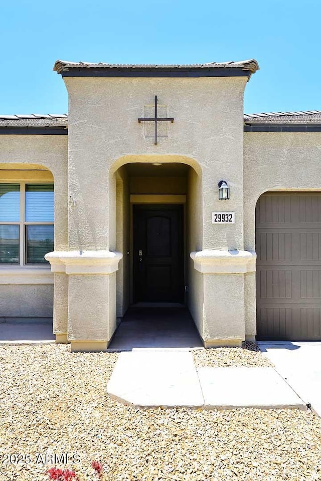 29932 N Paloverde Dr, Florence, AZ 85132 - entrance to property featuring stucco siding and a garage