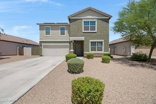 view of front of house featuring a garage