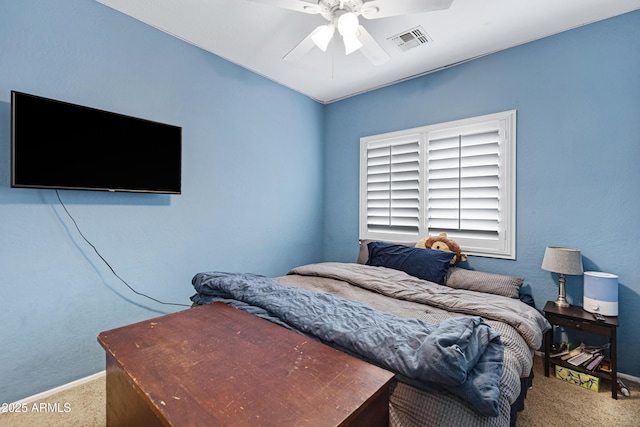 1316 S Minneola Ln, Gilbert, AZ 85296 - carpeted bedroom with baseboards and a ceiling fan