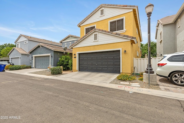 1316 S Minneola Ln, Gilbert, AZ 85296 - traditional-style home featuring stucco siding, concrete driveway, and fence