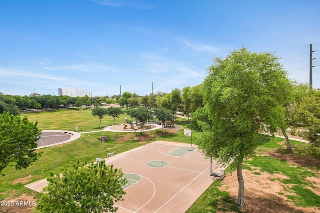 1316 S Minneola Ln, Gilbert, AZ 85296 - view of basketball court featuring community basketball court and a lawn