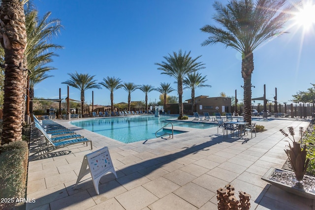 view of pool with a patio area