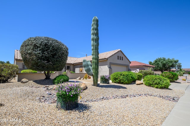 view of front of home featuring a garage