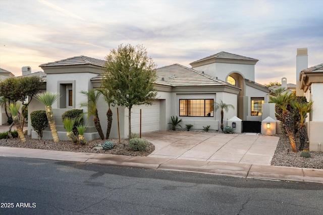 view of front of house featuring a garage