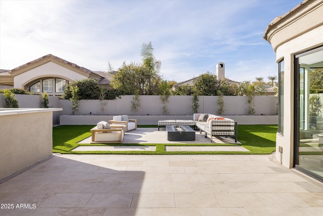 view of patio / terrace with an outdoor hangout area