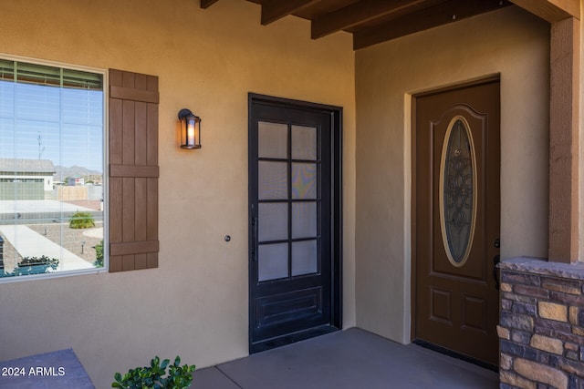 view of doorway to property