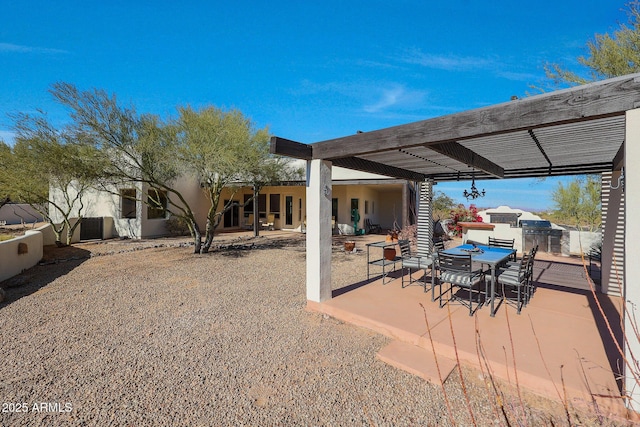 view of patio with a pergola