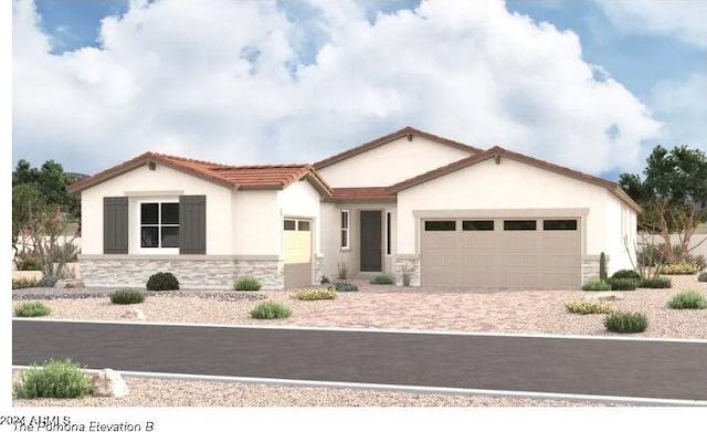 view of front of home featuring a garage