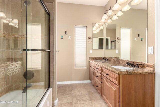 22063 N 77th St, Scottsdale, AZ 85255 - bathroom featuring double vanity and baseboards