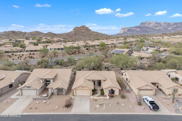 mountain view with a residential view