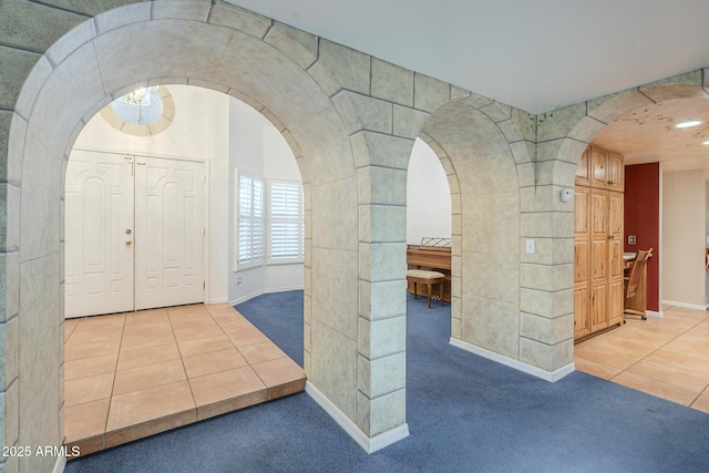 view of tiled entrance foyer