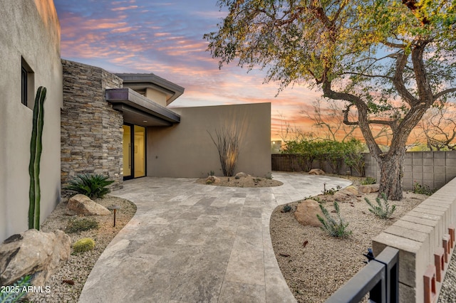 exterior space featuring a patio area