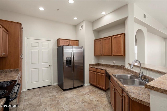 kitchen with stainless steel appliances and sink