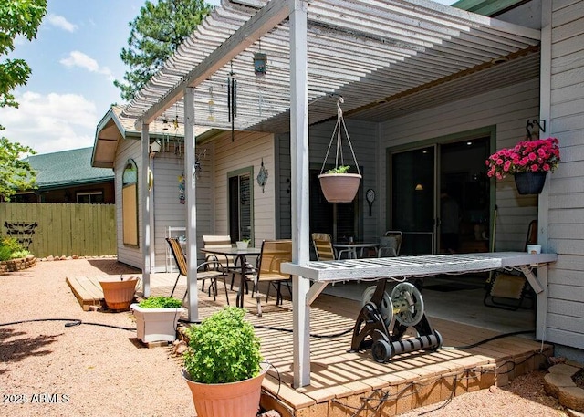 view of patio / terrace with a pergola