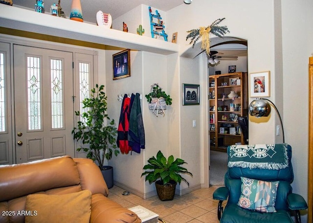 view of tiled entryway