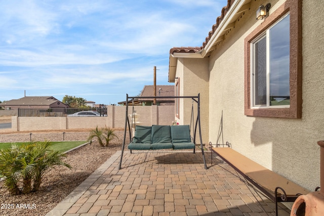 view of patio / terrace featuring a fenced backyard