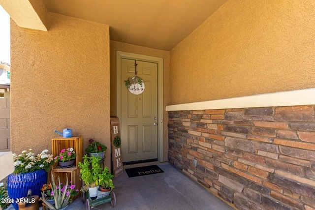 view of doorway to property