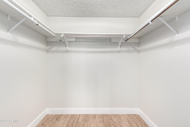 spacious closet featuring hardwood / wood-style flooring