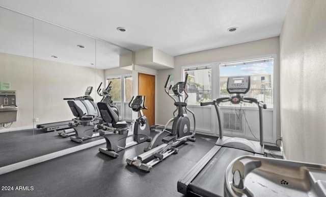 view of exercise room