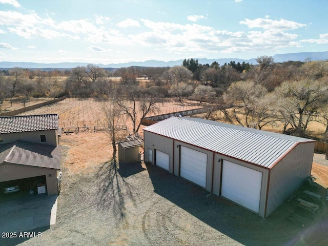 aerial view featuring a mountain view