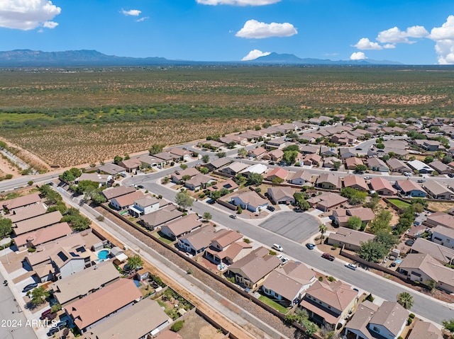 aerial view featuring a mountain view