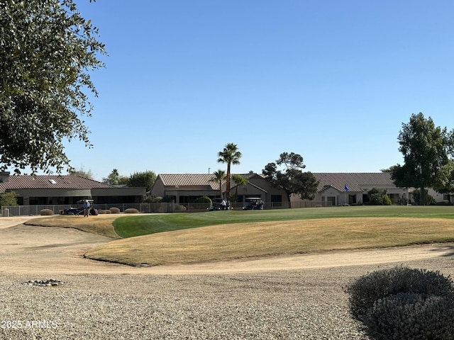 view of front of house with a front lawn