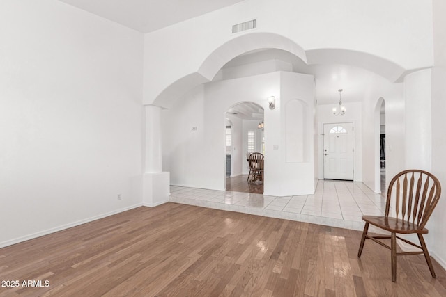 entrance foyer featuring light wood-type flooring