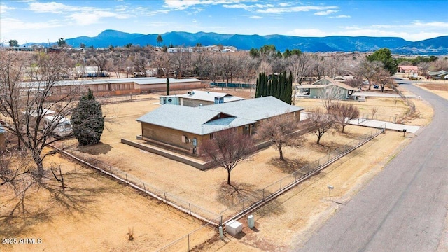 aerial view featuring a mountain view