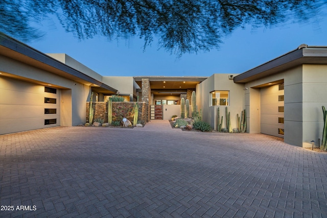 view of front of home featuring a garage