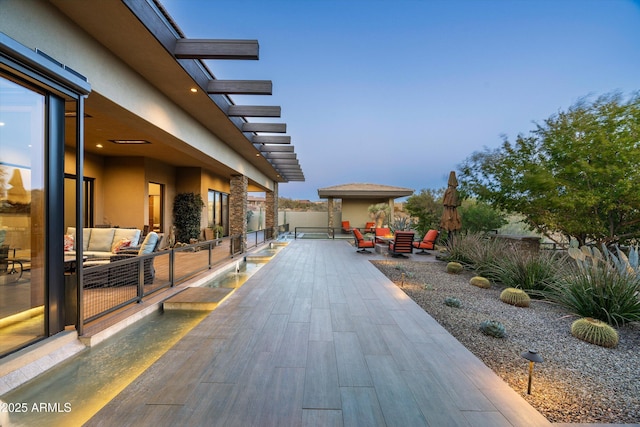 view of patio / terrace featuring an outdoor living space