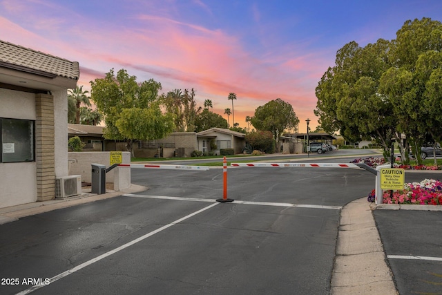 view of road with a gated entry