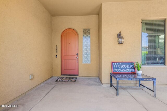 view of doorway to property