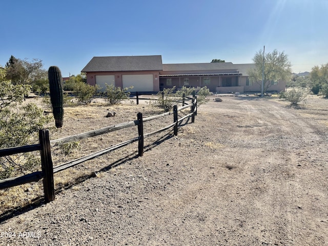 view of front of home featuring a garage