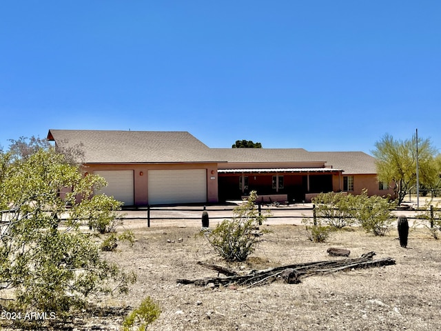 view of front of home featuring a garage