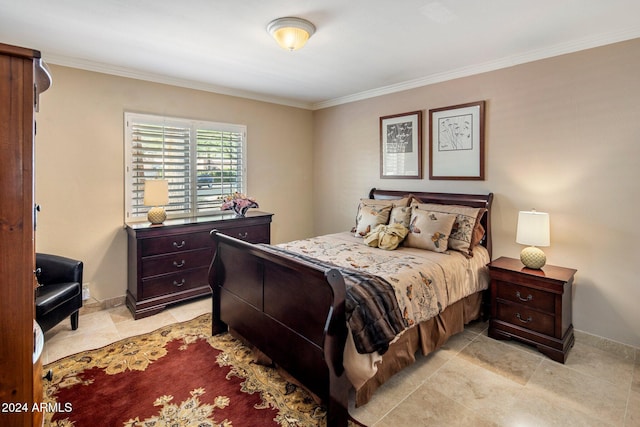 bedroom featuring ornamental molding